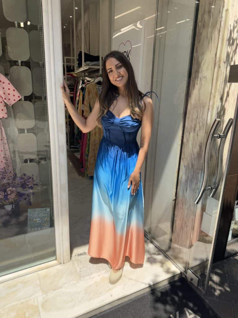 Φόρεμα maxi σατέν