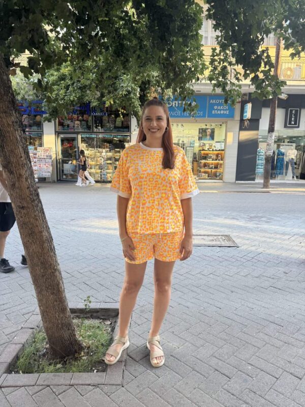 Set λεοπάρ με σορτς