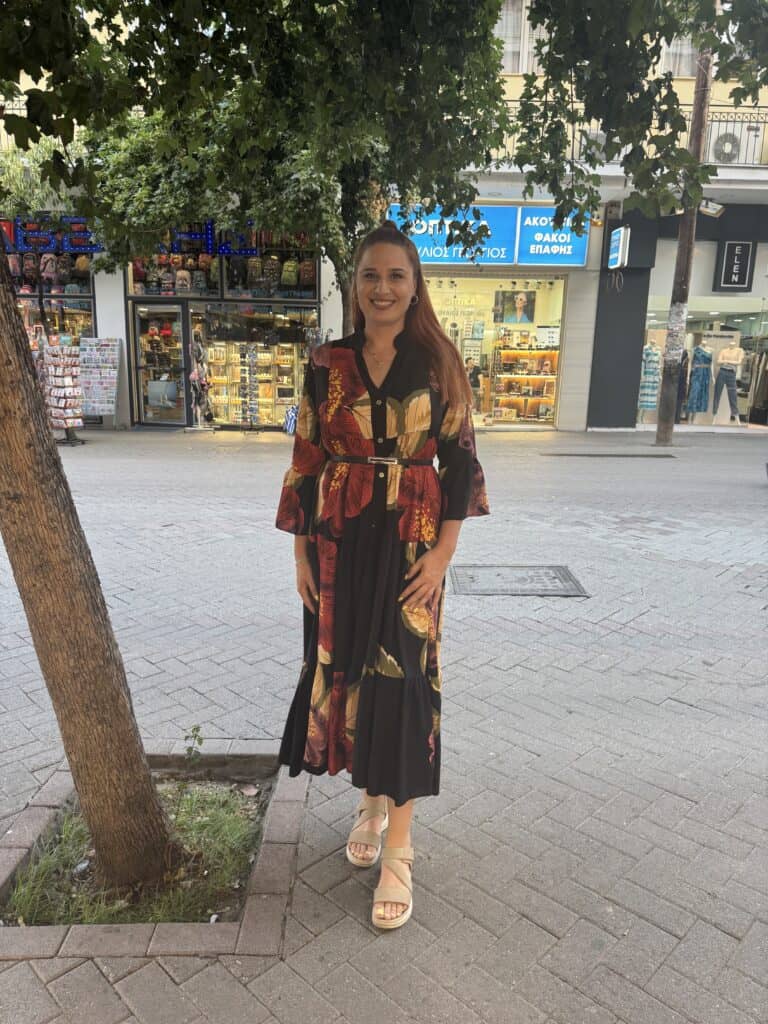 Φόρεμα maxi μακρυμάνικο