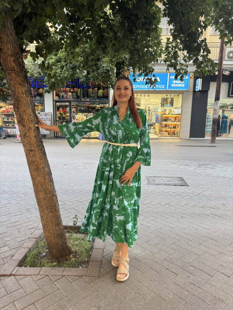 Φόρεμα maxi μακρυμάνικο