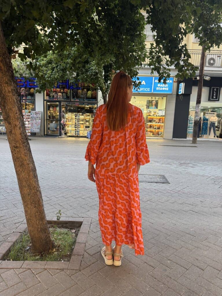 Φόρεμα maxi μακρυμάνικο