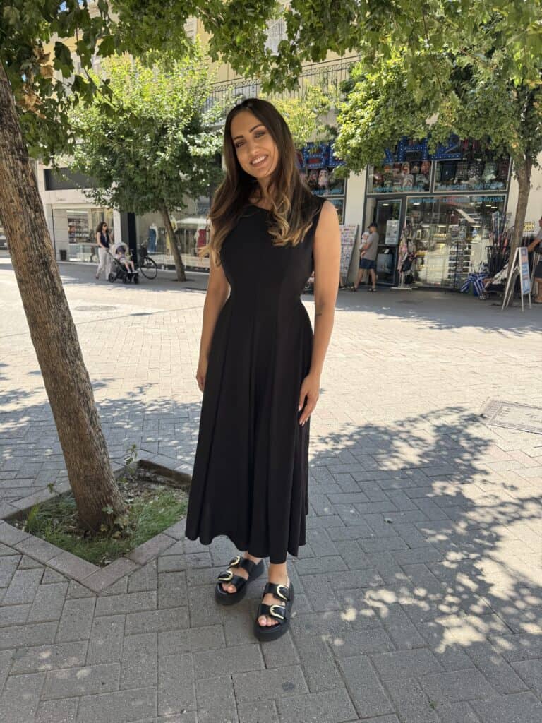 Φόρεμα Αμάνικο με ζώνη