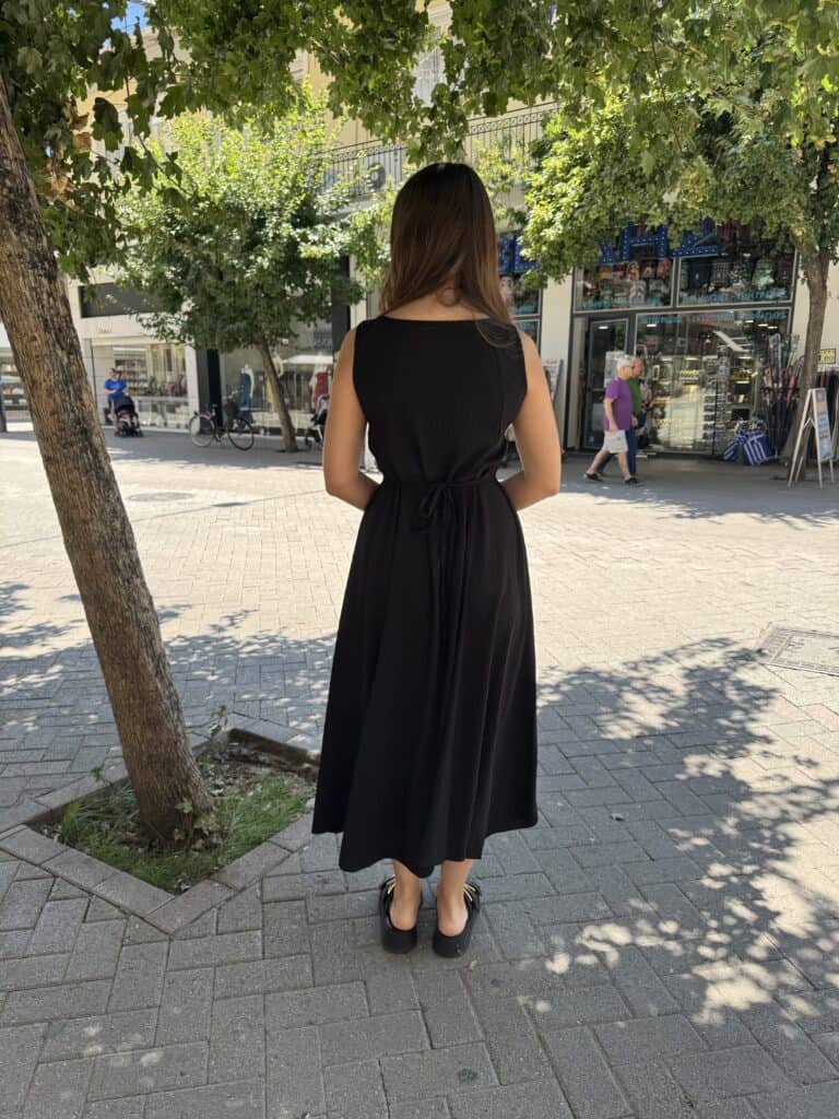 Φόρεμα Αμάνικο με ζώνη