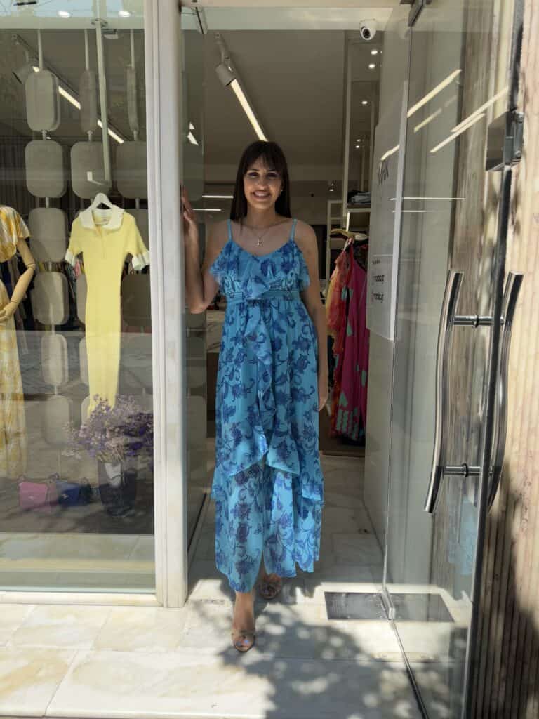 Φόρεμα Βολάν Λαχανί