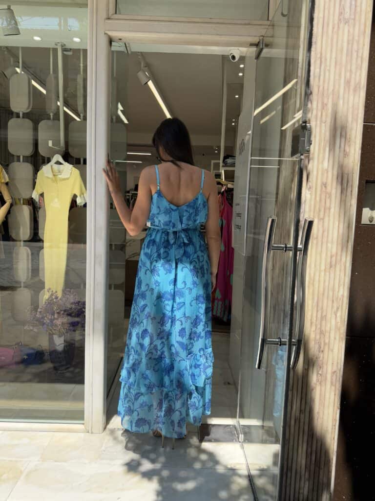 Φόρεμα Βολάν Λαχανί