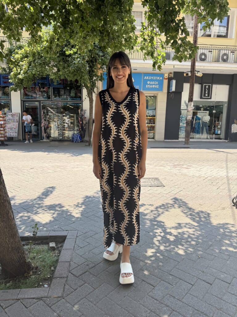 Φόρεμα Αμάνικο Maxi
