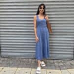 Φόρεμα με ζώνη Χακί