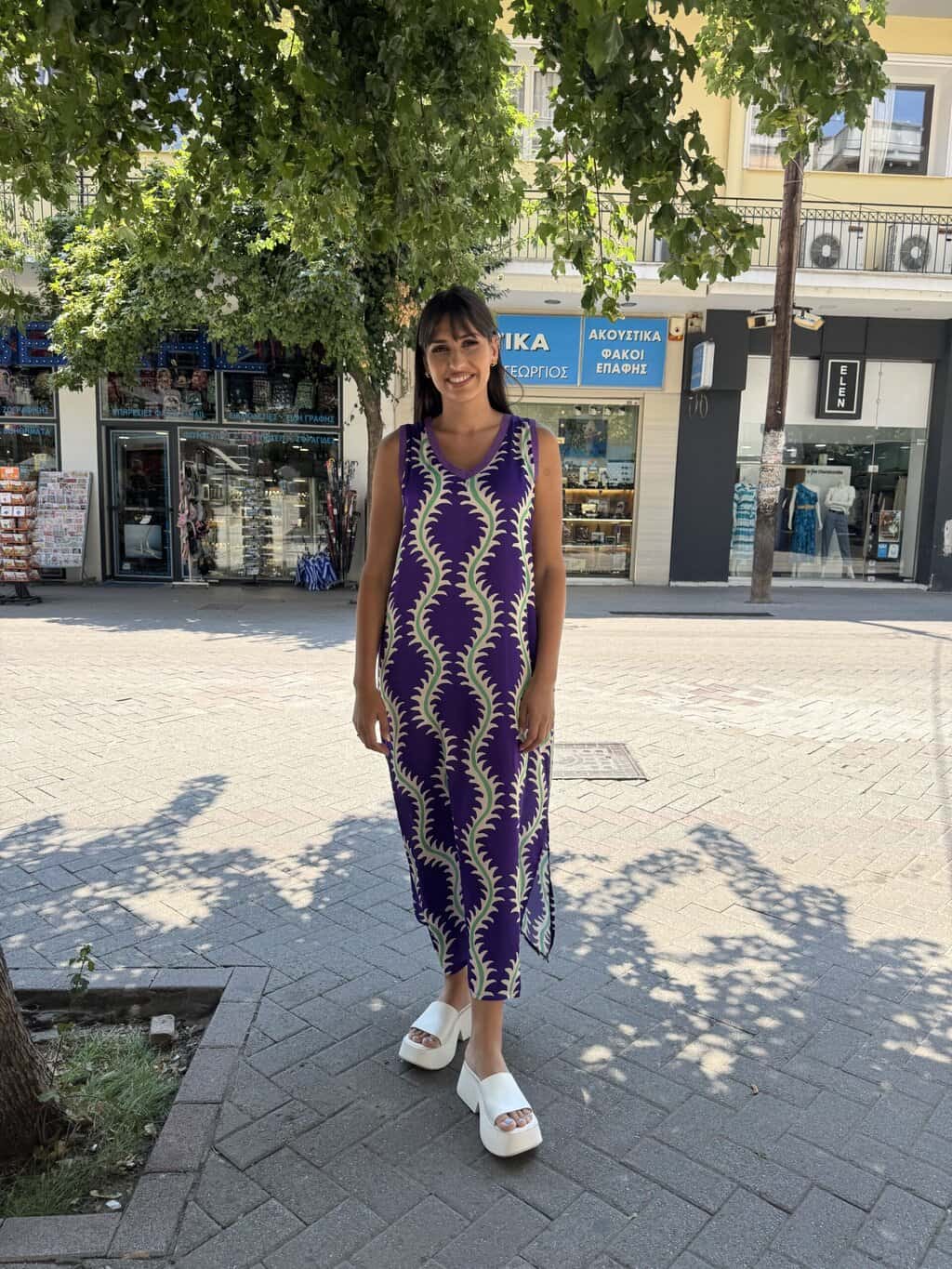 Φόρεμα Αμάνικο Maxi