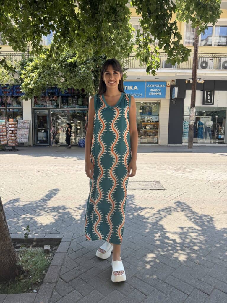 Φόρεμα Αμάνικο Maxi