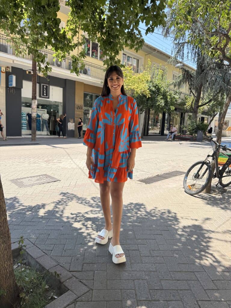 Φόρεμα Κοντό Μακρυμάνικο