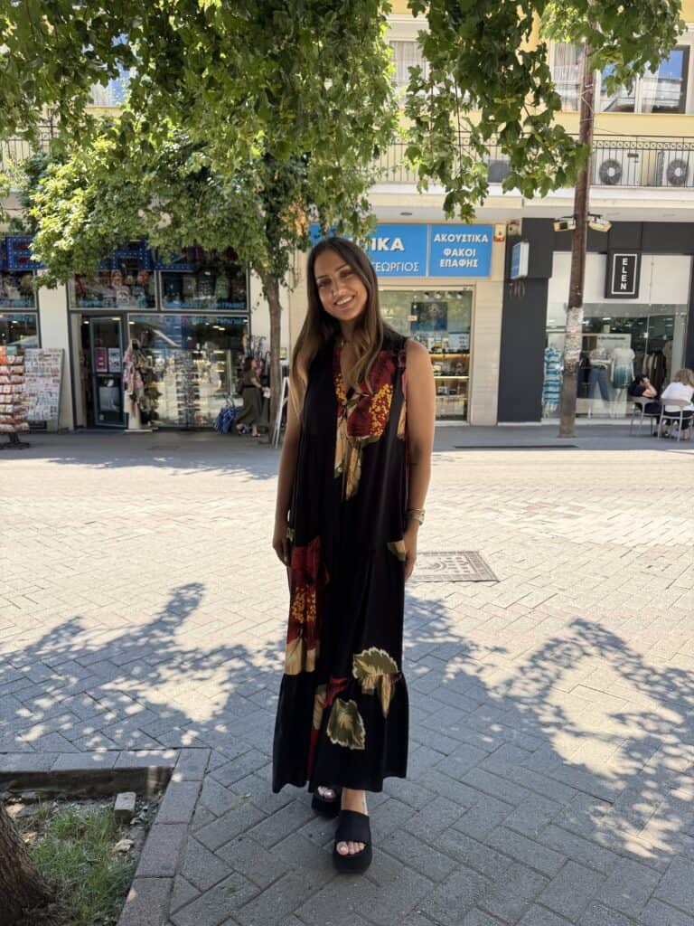 Φόρεμα αμάνικο maxi