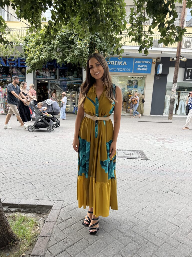 Φόρεμα αμάνικο maxi