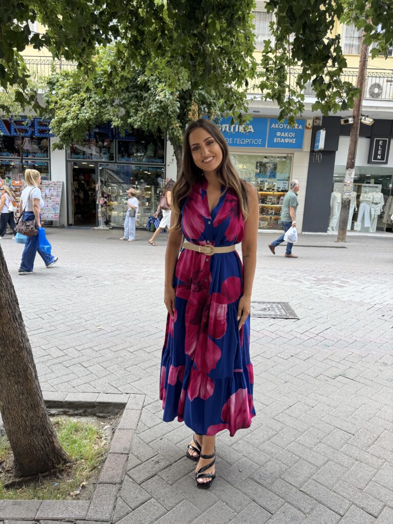 Φόρεμα αμάνικο maxi