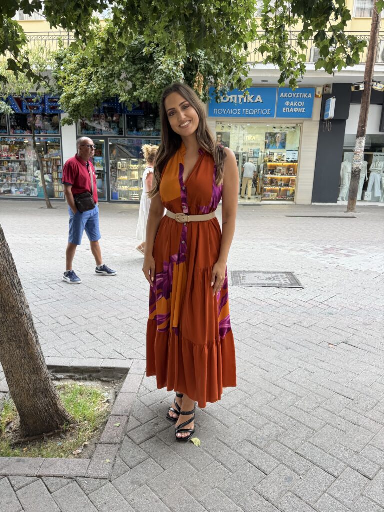 Φόρεμα αμάνικο maxi