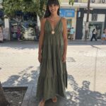 Φόρεμα μάξι με καρφίτσα