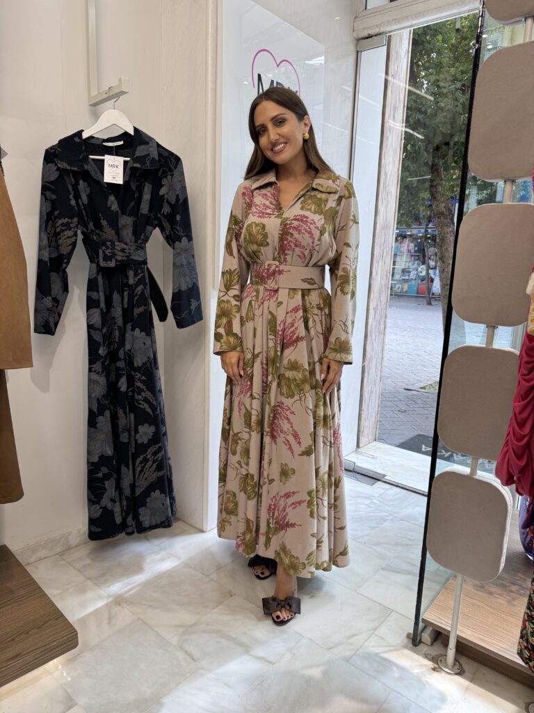 Φόρεμα maxi με ζώνη