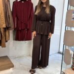 Σετ πλισέ με παντελόνι