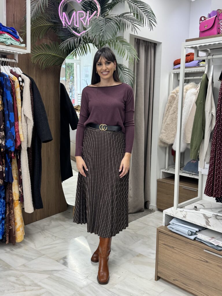 Φούστα πλισέ πουά