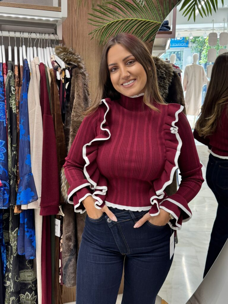 Μπλούζα ζιβάγκο με βολάν