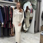 Σετ πλεκτό με φούστα