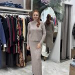 Σετ πλεκτό με φούστα