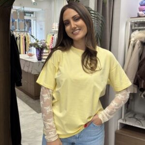 Μπλούζα με δαντέλα μανίκι