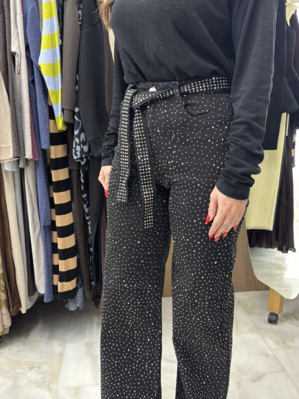 Παντελόνι με στρας μαύρο