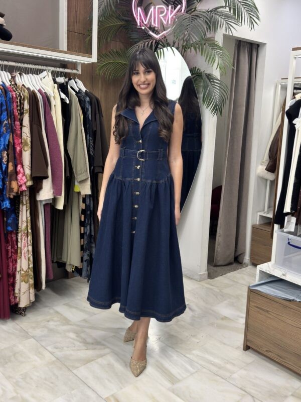 Τζιν αμάνικο φόρεμα