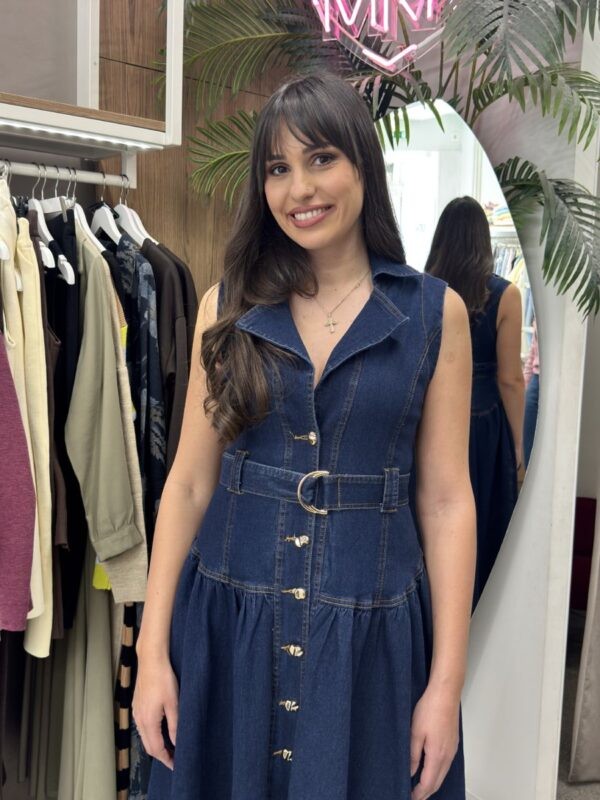 Τζιν αμάνικο φόρεμα