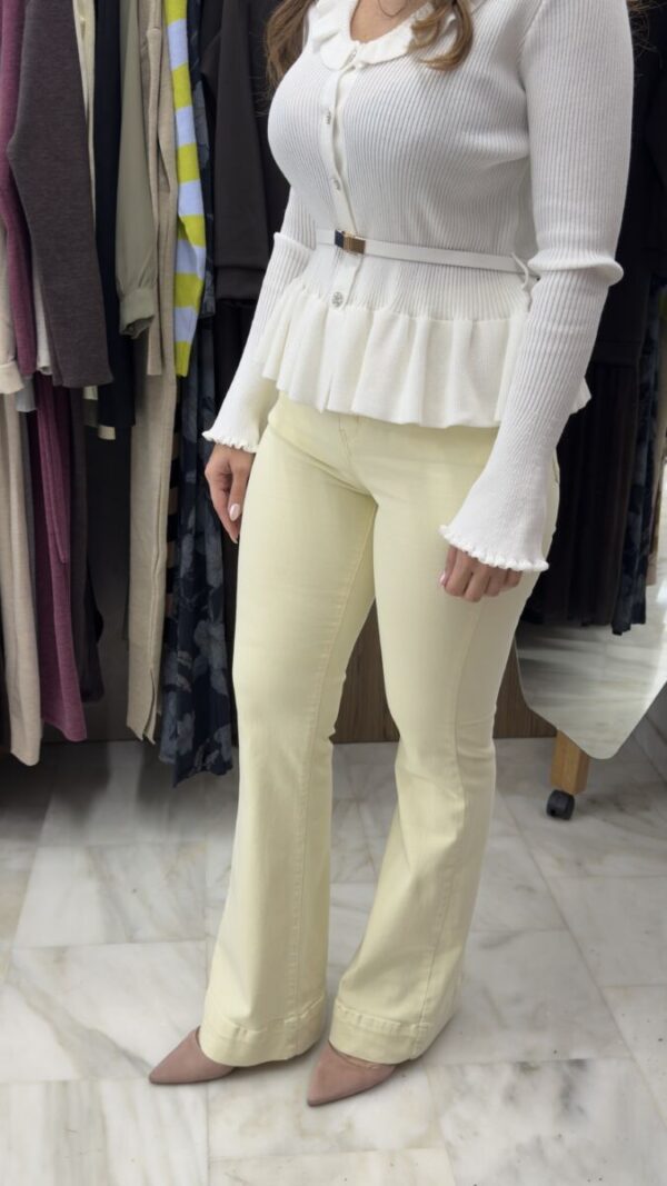 Παντελόνι καμπάνα κίτρινο